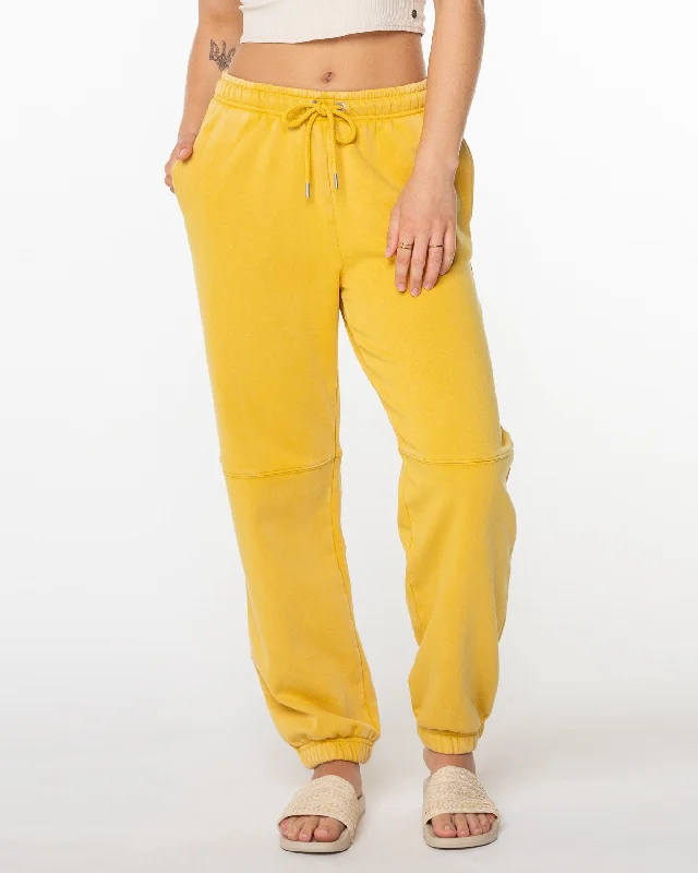 Oasis Haze Pants - Sauterne Stylish Elastic Waist Pants