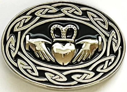 Pant Belt Buckle - Celtic Claddagh Elegant Silk Pants