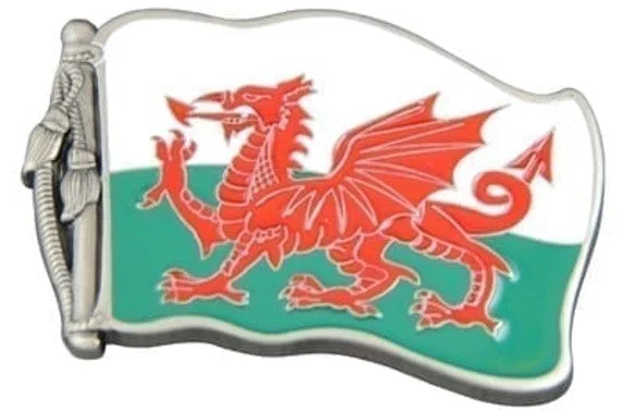 Pant Belt Buckle - Welsh Flag Y ddraig goch Cozy Jogger Leggings