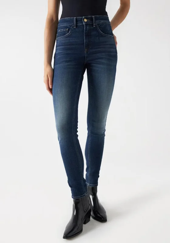 Salsa Faith Push in Skinny Denim Jeans, Blue Elegant Wide-Leg Jeans