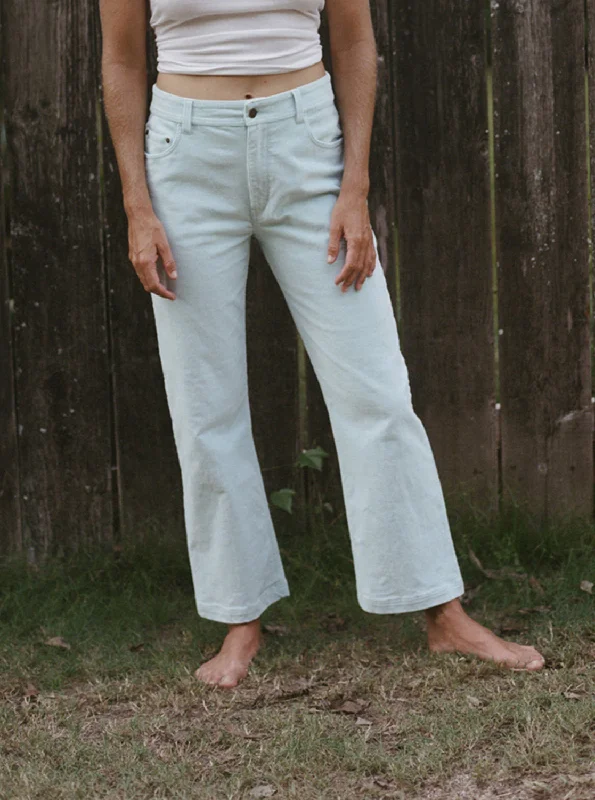 Parliamentia Corduroy Pants - Almost Blue High-Waist Trousers