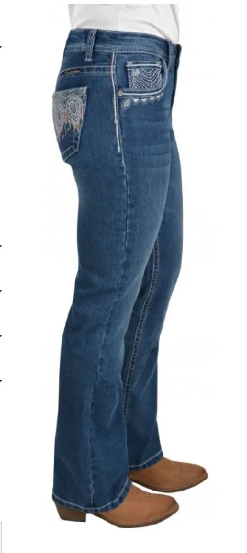 PCP2210383 Pure Western Women's Katelyn Relaxed Rider Jean 36' Comfortable Stretch Denim Jeans