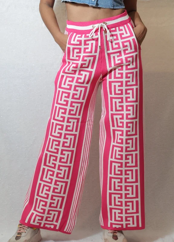 Printed Loose Bottom Pants Lightweight Linen Pants