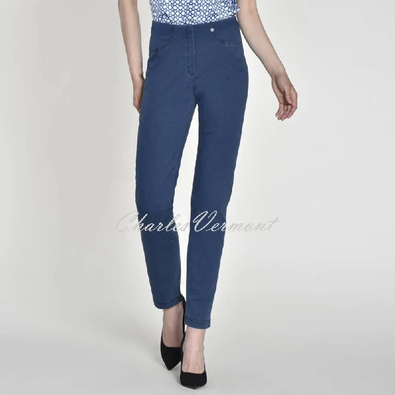 Robell Bella Full Length Jean 51580-5448-64 (Blue Denim) Comfortable Stretch Fit Jeans