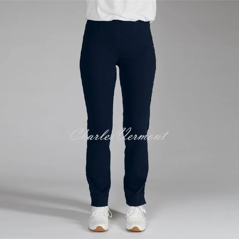Robell Marie Full Length Jean 51639-5448-69 (Navy Denim) Elegant Wide-Leg Jeans