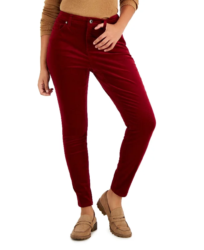 Style & Co Womens Curvy Fit Corduroy Skinny Pants Casual Wide Pants