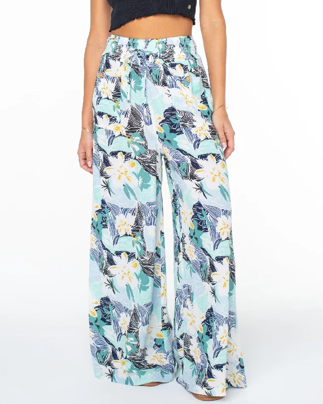 Sunset Daze Wide Leg Pants - Infinity Blue Cozy Jogger Leggings