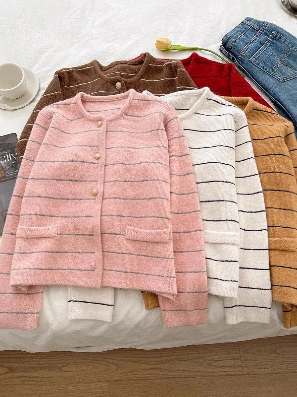 Sweet knitted cardigan round neck sweater jacket S4728 Knit Jacket Woven Jacket Fleece Jacket Sweet knitted cardigan round neck sweater jacket S4728 Knit Jacket Woven Jacket Fleece Jacket