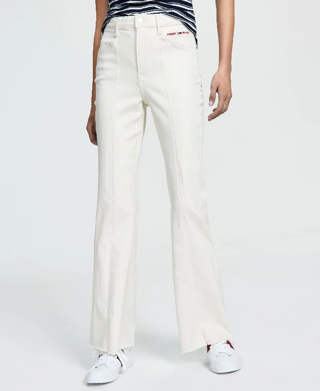 Women's High-Rise Flare-Leg Jeans Casual Straight-Leg Jeans