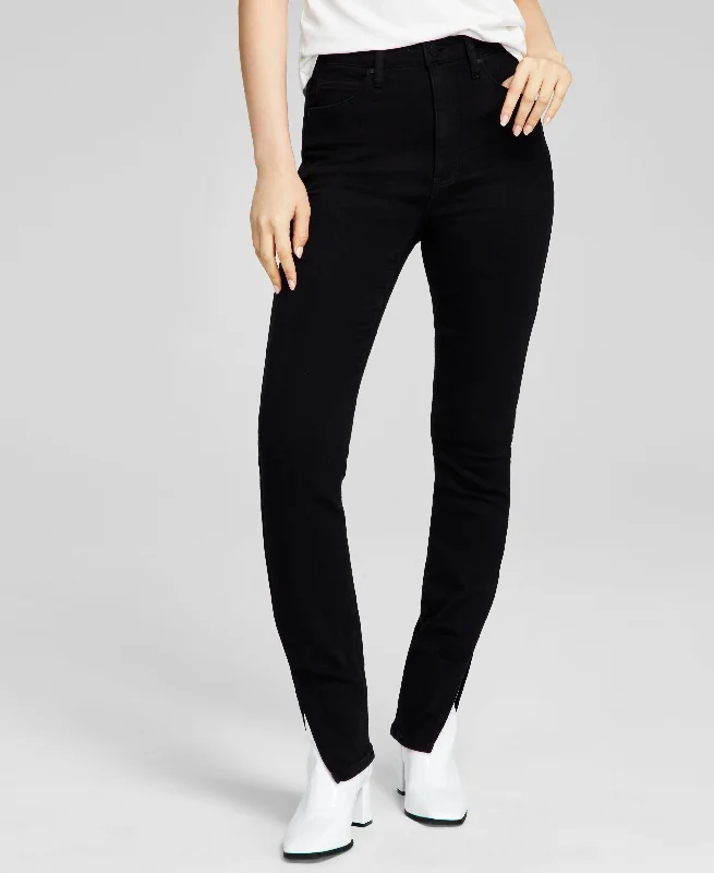 Women's High-Rise Skinny Split-Hem Jeans Chic Vintage-Inspired Denim Jeans