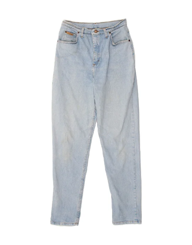 WRANGLER Womens Slim Jeans W30 L32 Blue Stylish Shredded Denim Jeans