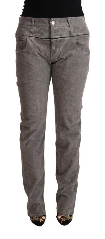 Acht  Cotton Straight Fit High Waist Women's Pants Classic Bootcut Trousers