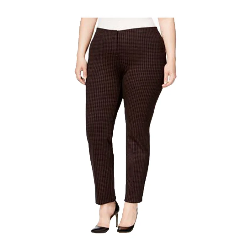 Alfani Print Stretch Comfort Waist Skinny Leg Pants Plus Size Trendy Velvet Pants