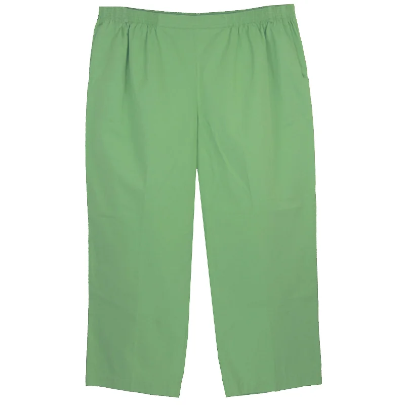 Alfred Dunner Green Pull On Pants Trendy Work Pants