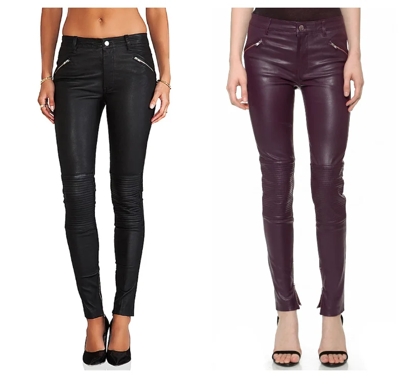 BLK DNM Women's Leather Pants 1 $995 NWT Classic Chino Pants