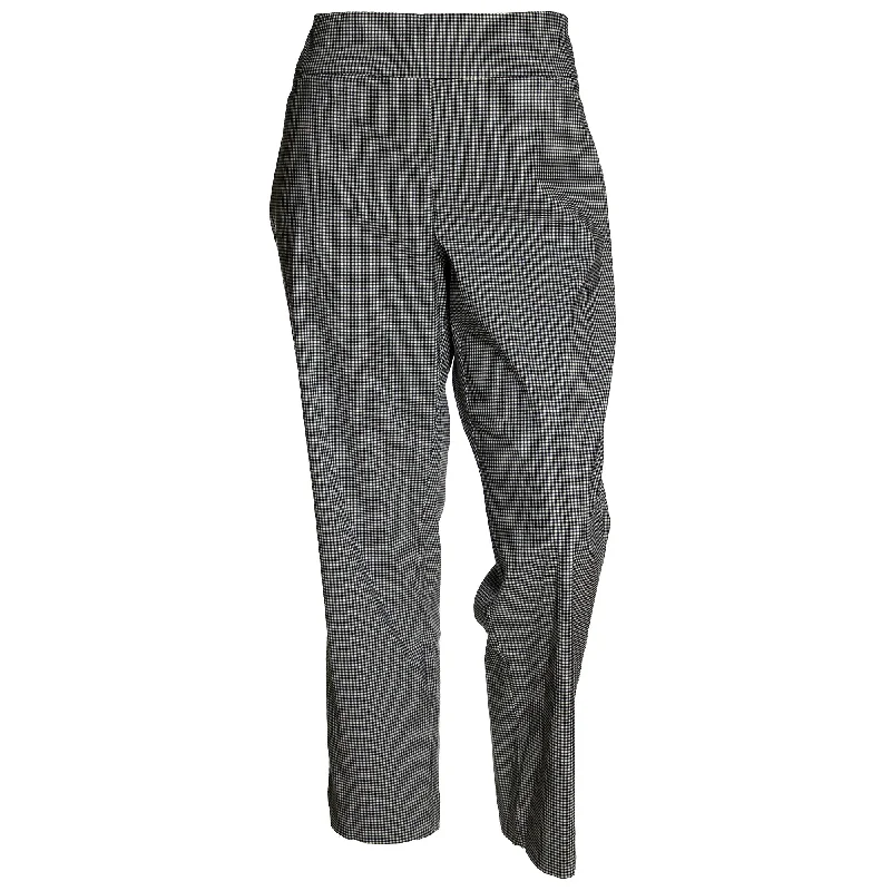 Charter Club Blue / White Gingham Slim Leg Tummy Slimming Pull-On Pants Modern Stretch Trousers Charter Club Blue / White Gingham Slim Leg Tummy Slimming Pull-On Pants Modern Stretch Trousers
