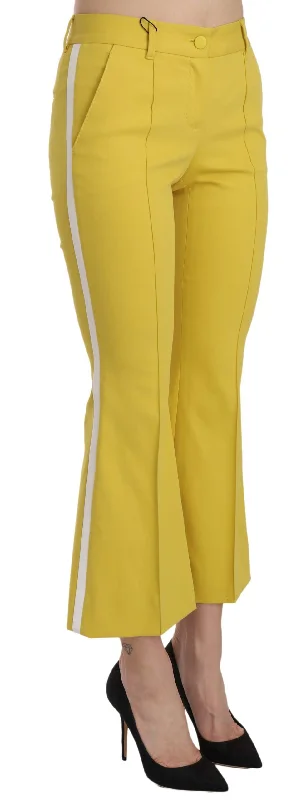Chic Yellow Flare Pants For Elegant Evenings Chic Black Leggings