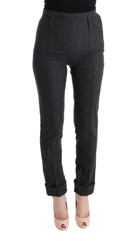Ermanno Scervino Chic Gray Casual Skinny Pants Classic Stretch Pants