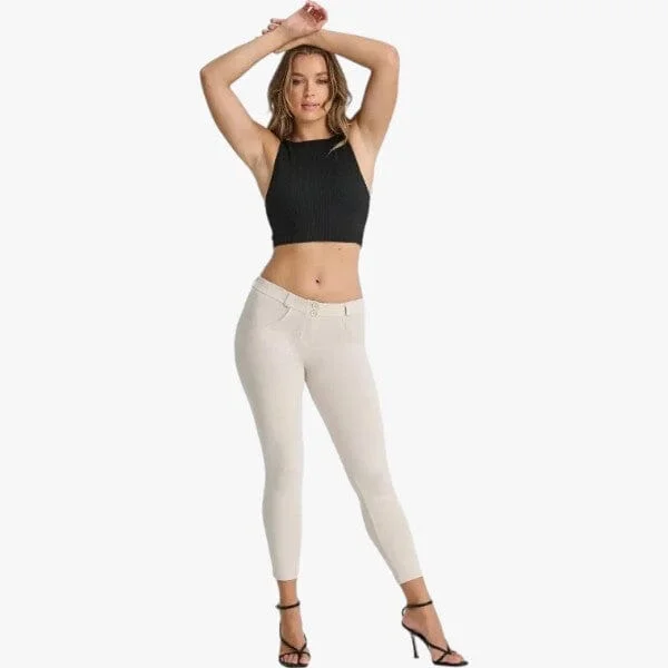 Freddy Ladies Regular Waist Long Length Cotton Pant Moonbeam Soft Wool Pants