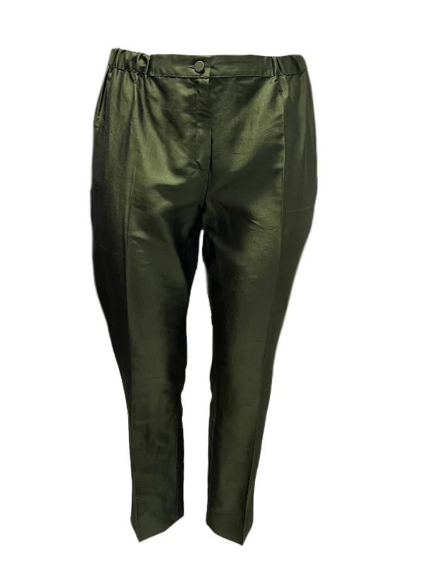 Marina Rinaldi Women's Green Rialto Straight Leg Pants NWT Comfortable Jogging Pants