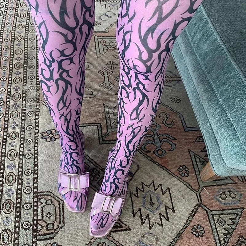 Mesh Pants Flame Print Pants Slim Long Pants High Waisted Tights Comfortable Wide-Leg Pants Mesh Pants Flame Print Pants Slim Long Pants High Waisted Tights Comfortable Wide-Leg Pants