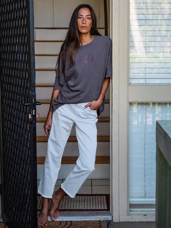 Stone Step High Rise Pants - Allover Stone Light Formal Wide-Leg Pants