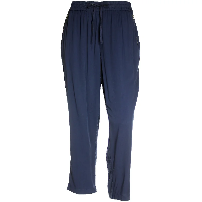 Style & Co Blue Pull On Comfort Waist Mid-Rise Tapered Leg Pants Relaxed Linen Pants Style & Co Blue Pull On Comfort Waist Mid-Rise Tapered Leg Pants Relaxed Linen Pants