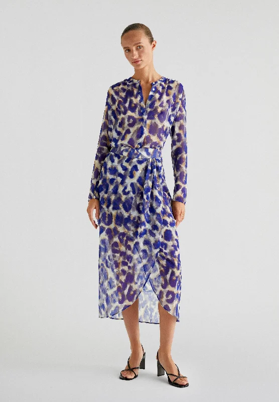 ANIMAL PRINT MIDI SKIRT wool skirt sturdy