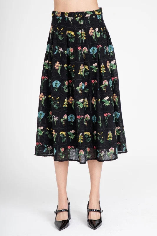 Ambrose Skirt – Botanicals linen skirt relaxed