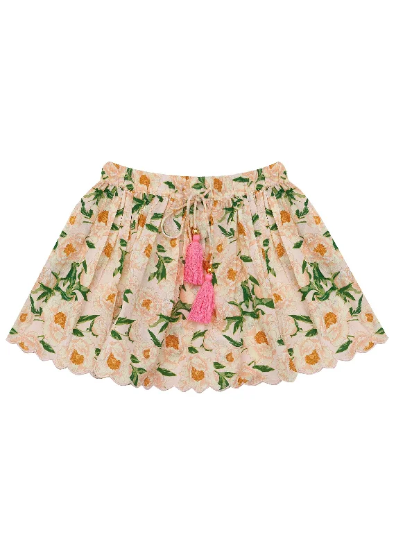 Anna Skirt-Soirée Bouquet Strawberry Sundae corduroy skirt comfortable