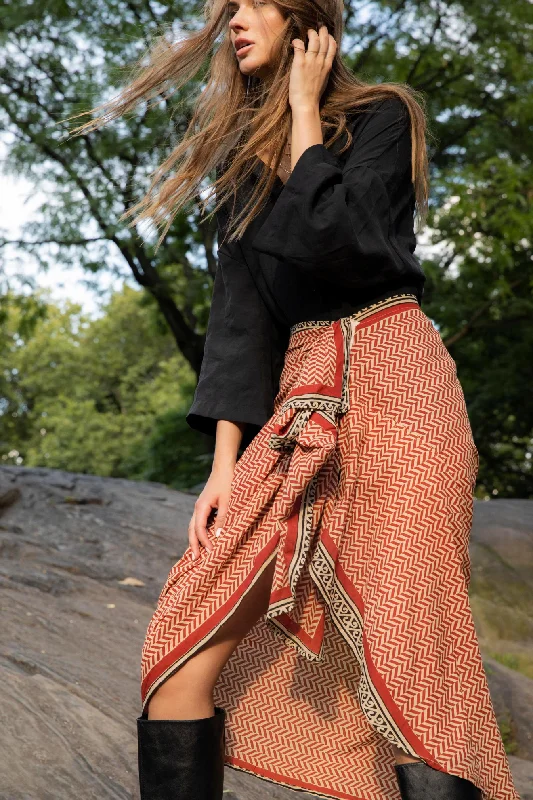 Ashi Pareo Skirt leather skirt bold