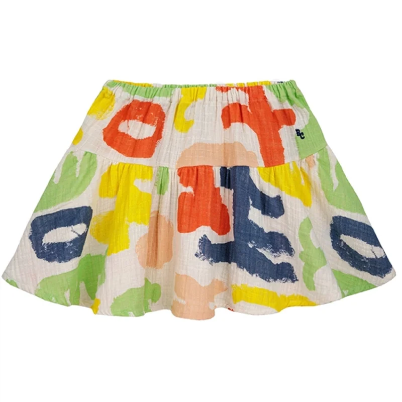 Bobo Choses Carnival All Over Woven Skirt Mini Offwhite chiffon skirt floaty