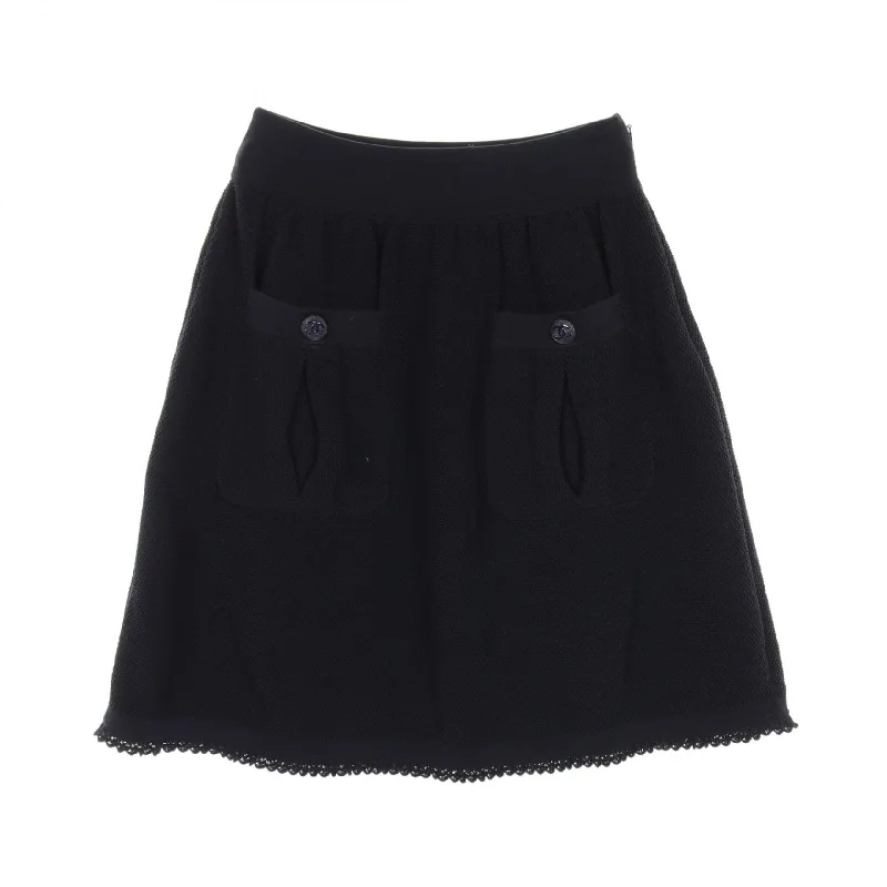 Chanel Cotton Skirt Black P53671K06984 chiffon skirt flowing