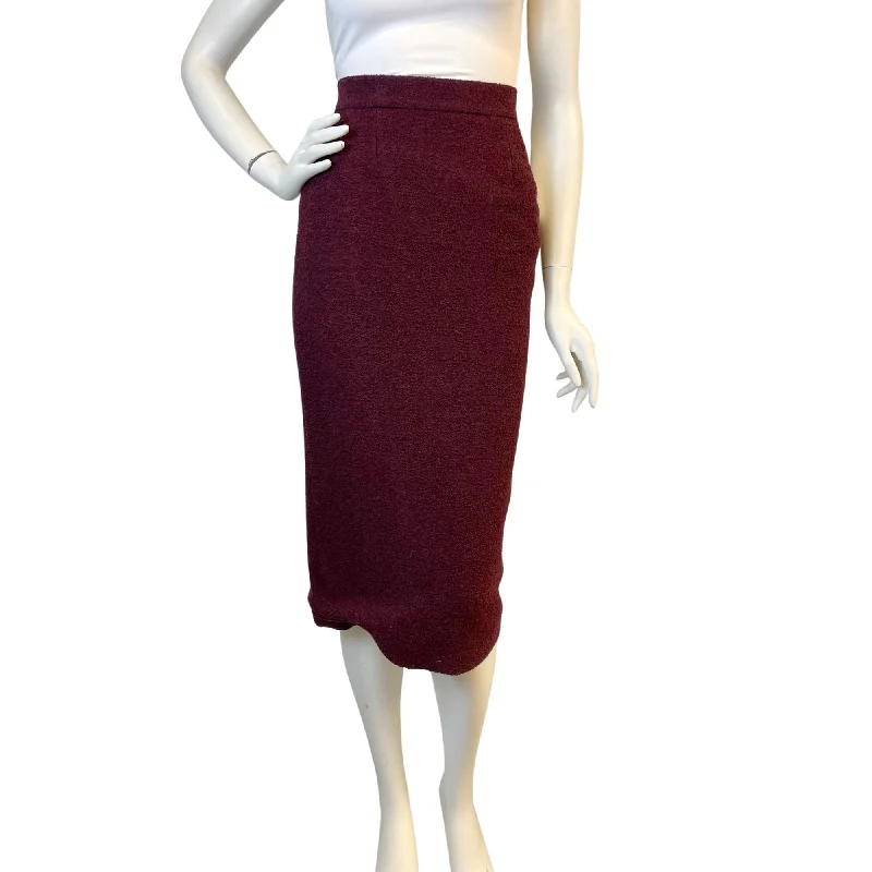 Chanel Vintage Midi Pencil Skirt leather skirt bold