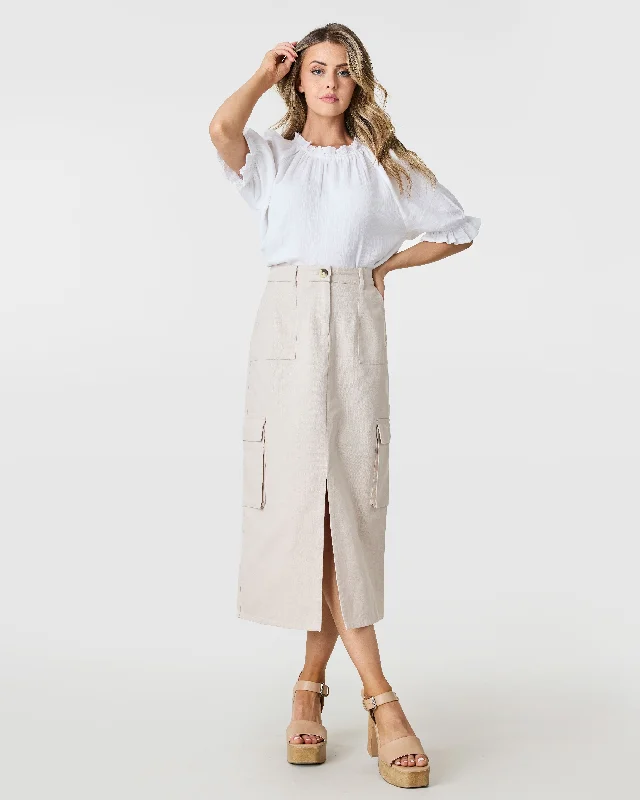 Chrissy Cargo Skirt silk skirt smooth