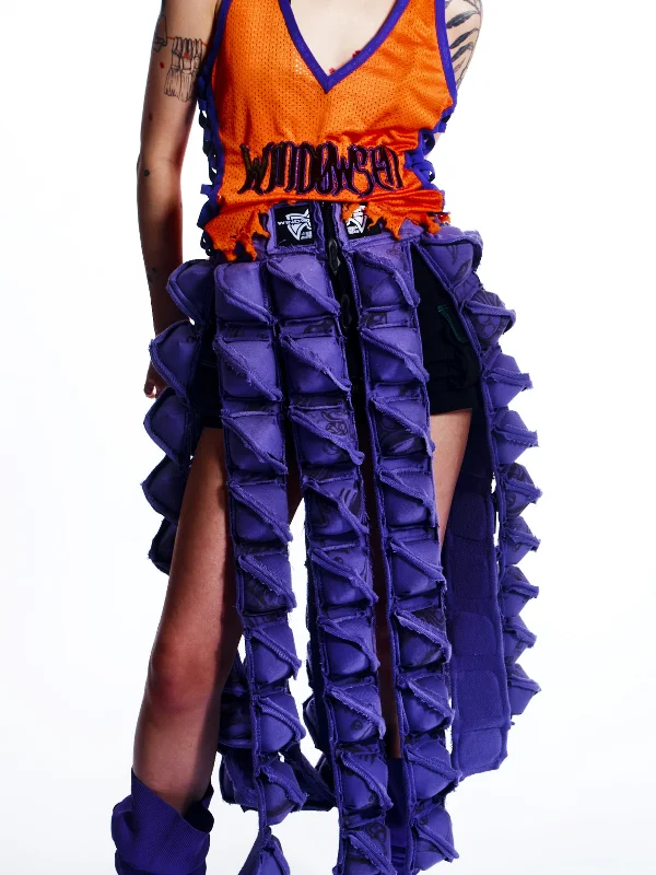 SPIKED FRINGE SKIRT high waist skirt