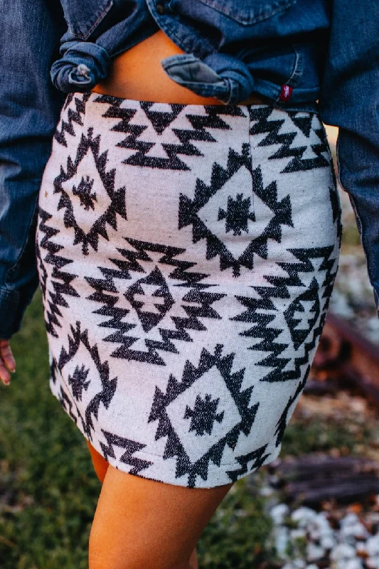Desert Dreams Aztec Skirt relaxed fit skirt
