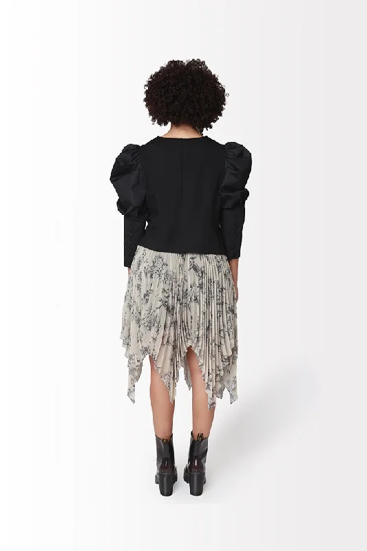Elly Skirt // Floral leather skirt sleek