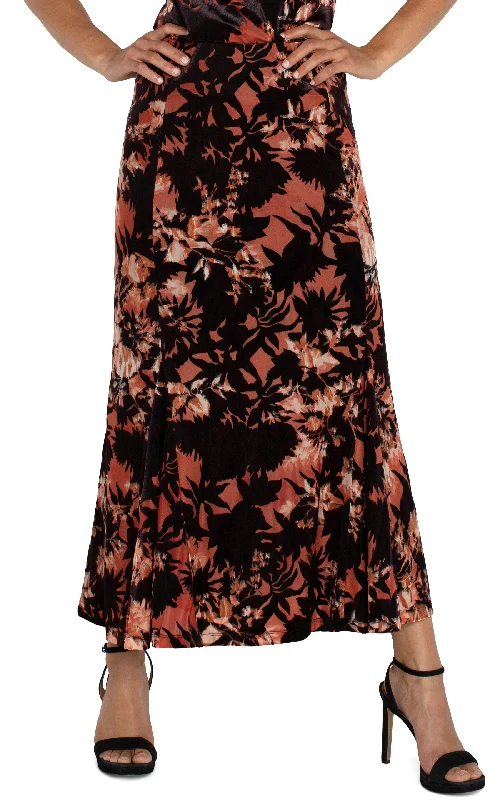 FIT AND FLARE KNIT PULL ON SKIRT lace skirt feminine