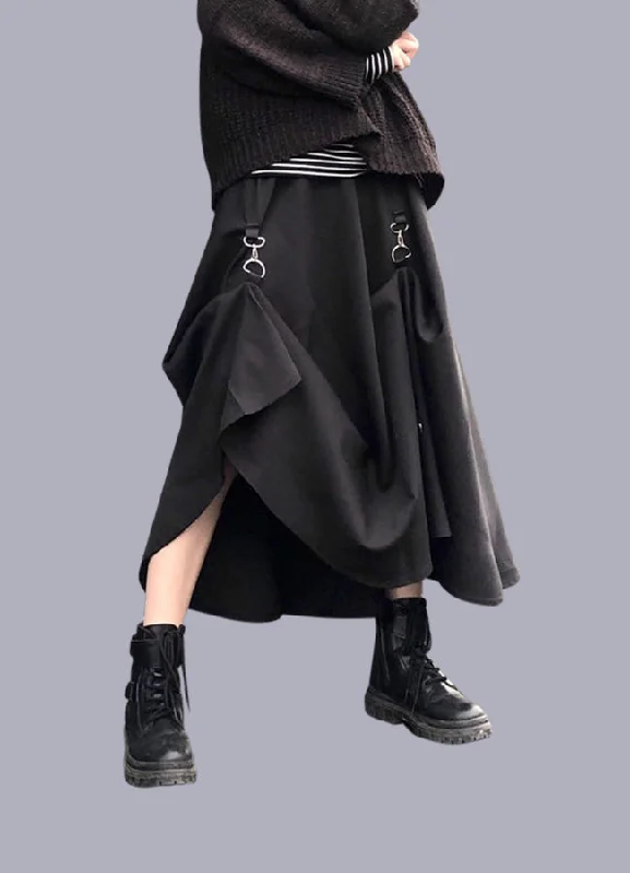 futuristic skirt chiffon skirt airy