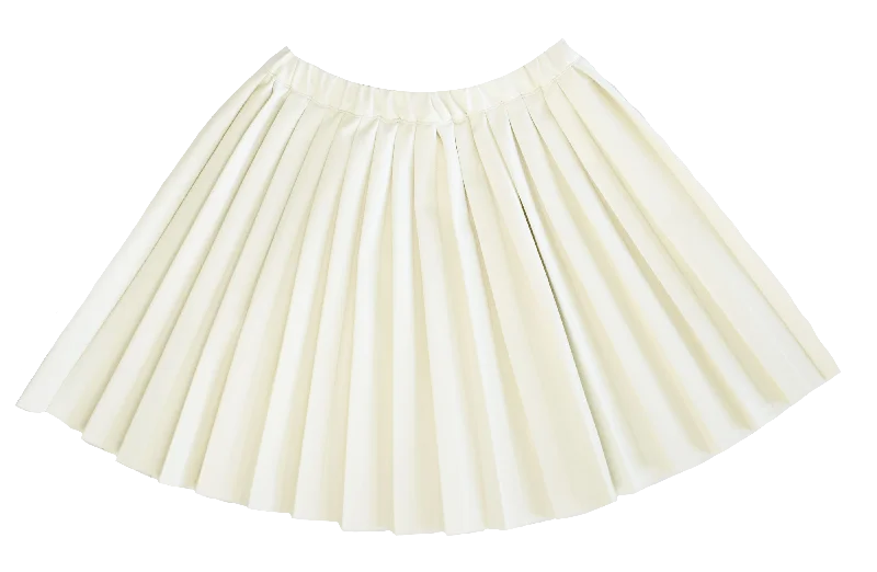 KIPP IVORY LEATHER PLEATED SKIRT tulle skirt dreamy