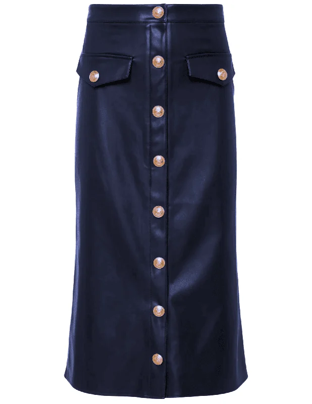 L'Agence Milann Vegan Leather Skirt silk skirt elegant