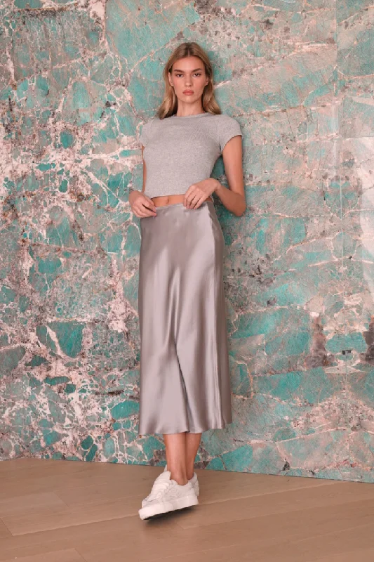 MIRANDA SILK SKIRT | FOGGY chiffon skirt airy