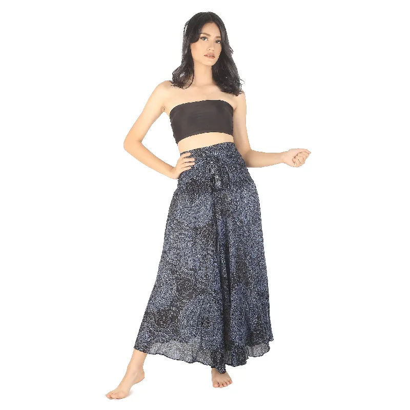 Monotone Mandala Women's Bohemian Skirt in Navy SK0033 020031 02 lace skirt elegant