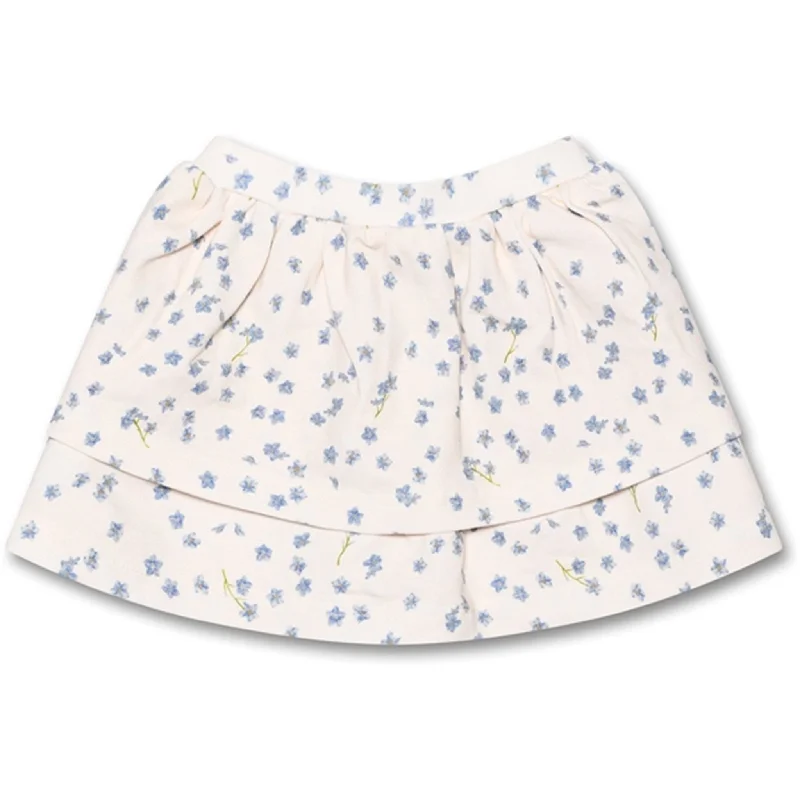 Petit Piao® Forget Me Not Skirt Printed asymmetrical skirt cut