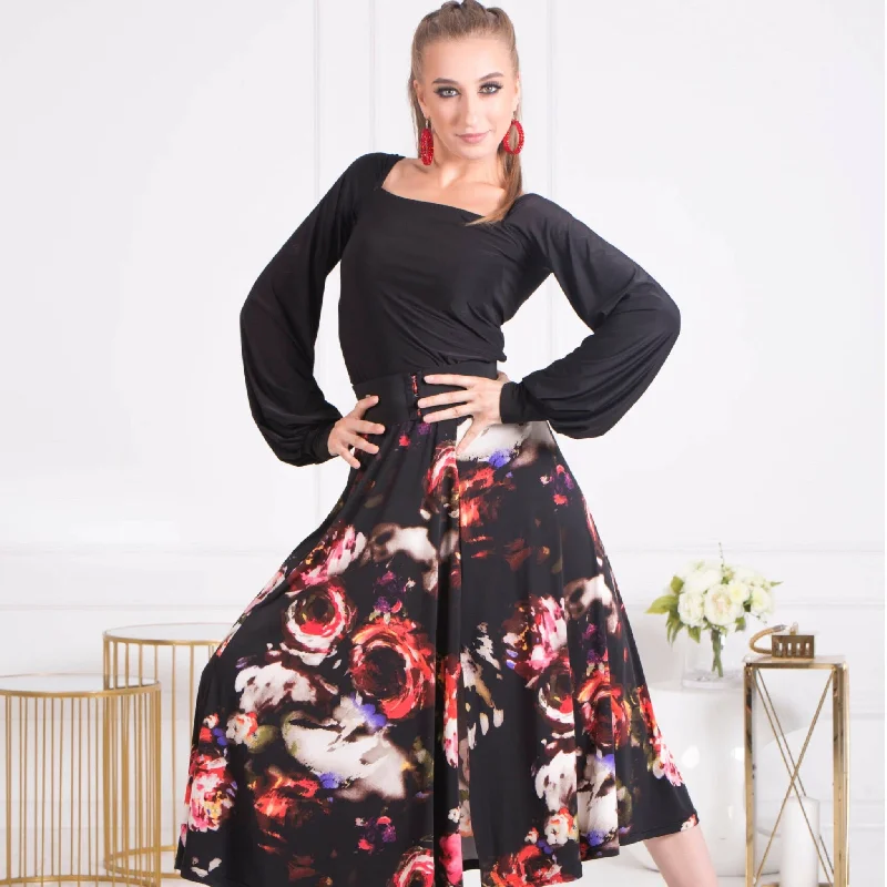 Serene Carimbo Ballroom Skirt silk skirt sleek