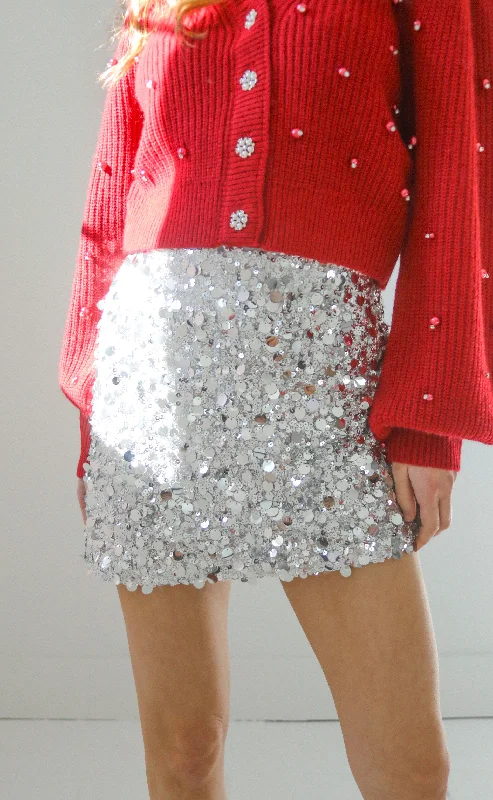 show me your mumu: all night skort - silver pleated skirt texture