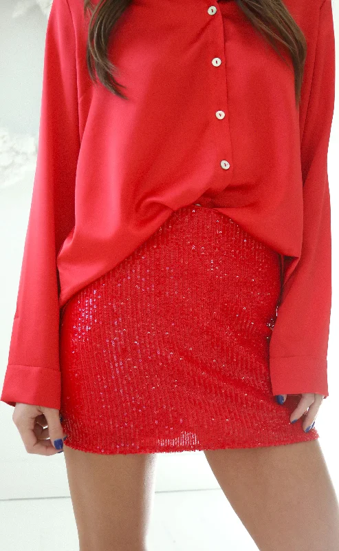show me your mumu: all night skort - red vintage skirt charm