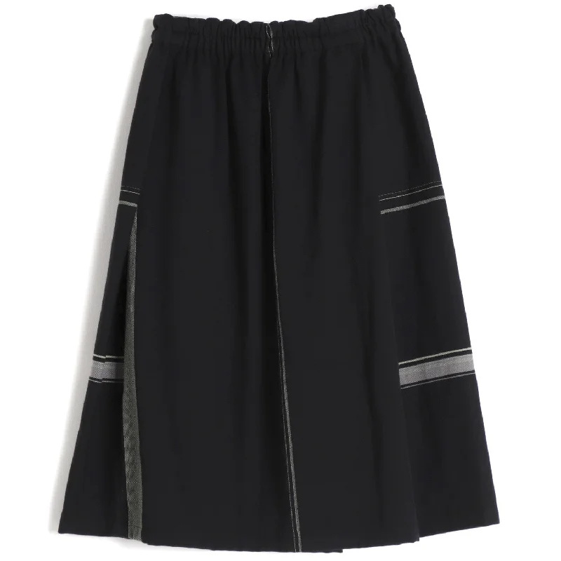 TAMAKI NIIME Gathered Skirt - Soft Stripes cotton skirt soft