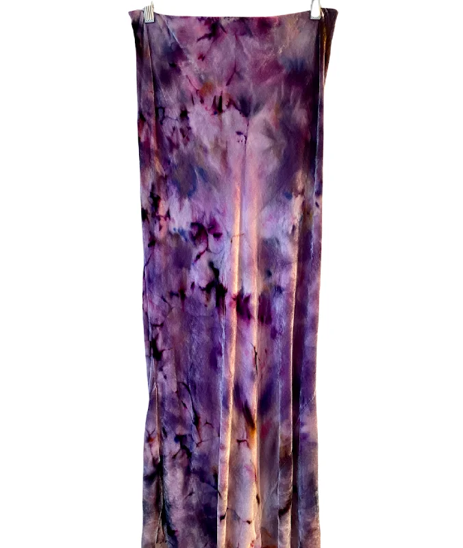 VH-1018  Silk Velvet Tie Dyed Skirt cashmere skirt plush